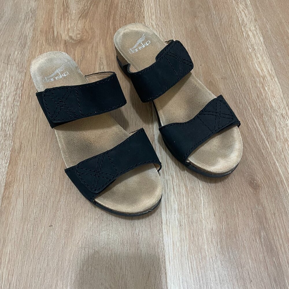 Dansko Blac Suede Sandals Size EU 38
